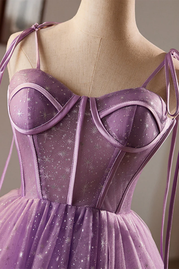 unique homecoming dresses 2025 Light Purple Knee Length Straps Party Dress, Light Purple Homecoming D –  Anneprom