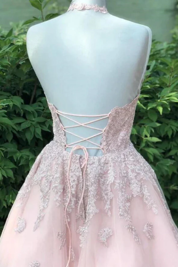 Appliques Short Pink Prom Dresses Cocktail Girls Homecoming Dresses, S –  Anneprom