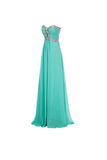 Anneprom A-Line Long Chiffon Prom Dress Evening Gown Crystal Beaded APB0014