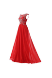 Anneprom Floor Length Bridesmaid Dress Cap Sleeves Chiffon Prom Evening Gown APB0046