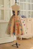 Anneprom Sweetheart Neckline A Line Homecoming Dresses Butterflies Short Prom Dresses APH0009