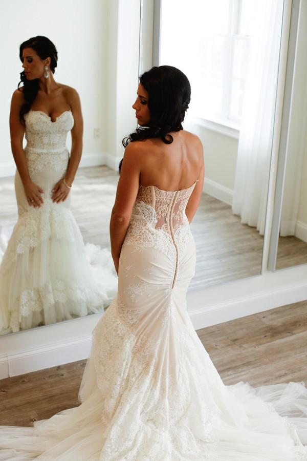 ruched mermaid wedding dress Anneprom Sweetheart Tiered Lace With Swee DROP SHIP Emily Ratajkowski's Sultry H&M Hand wash cold separately Size:28W/30L