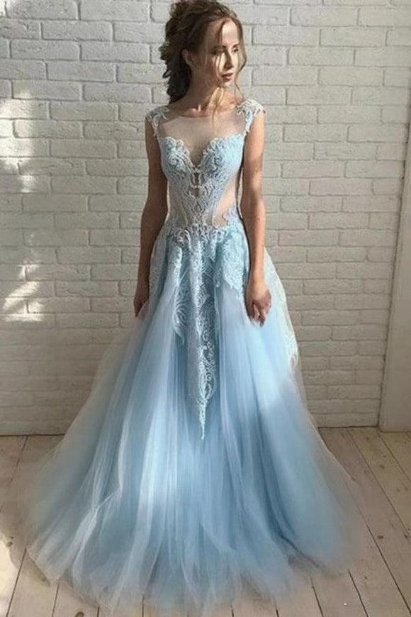 The Allure of the Light - Blue Evening Gown by Anneprom