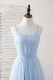 Light blue dress on a mannequin against a white background