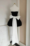 Black Sweetheart Velvet Beaded Short Party Dress, Black Mini Homecoming Dress APH0359