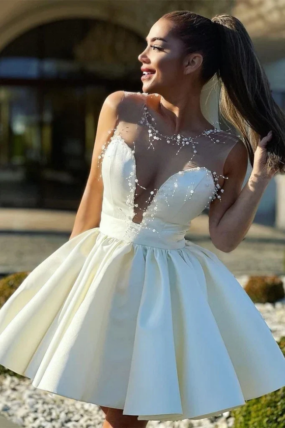 Bridesmaid Cheap Formal Dresses Under 30 Dollars Navy Blue Blue Homecoming Dresses For Curvy Figure A Line Sheer Neck Short Prom Dress With Bridesmaid Cheap Formal Dresses Under 30 Dollars Navy Blue Blue Homecoming Dresses For Curvy Figure A Line Sheer Neck Short Prom Dress With