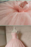 Pink Beading Long Charming Evening Dress Prom Dress APP0837