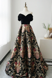 A Line Sweetheart Neck Satin Black Long Prom Dress, Black Formal Dress APP0869