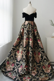 A Line Sweetheart Neck Satin Black Long Prom Dress, Black Formal Dress APP0869