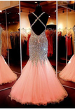 Anneprom Sweetheart Neckline Mermaid Open Back Beading Prom Dress Evening Dresses APP0064