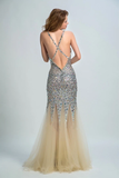 Anneprom Mermaid Sweetheart Backless Evening Dress Prom Dress With Beading APP0083