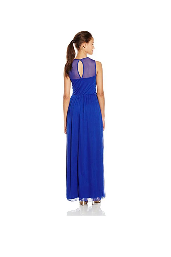 Anneprom A-Line Royal Blue Beading Long Prom Dress Evening Dress APB0030