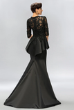 Anneprom Half Sleeves Appliques Sequins Long Prom Dresses Evening Dresses APP0086