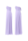 Anneprom Lilac Chiffon Bridesmaid Dress Floor Length Prom Evening Gown APB0039