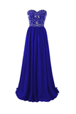 Anneprom Long Beads Prom Dress Chiffon Sleeveless Evening Dress APP0021