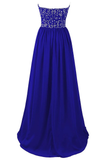 Anneprom Long Beads Prom Dress Chiffon Sleeveless Evening Dress APP0021