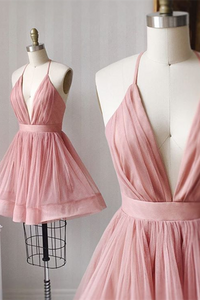Anneprom Cute Little Blush Pink Skater Dress, Short Prom Dresses, Short Evening Dress APP0361