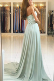 Anneprom Elegant Sweetheart Lace Evening Dress Long Chiffon Prom Dress APP0184