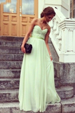 Anneprom Sweetheart Floor Length Prom Chiffon Dresses With Rushed APP0032