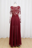 Anneprom Sexy Black Long Sleeve Lace 2020 Prom Dress Evening Dresses APP0011