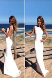 Anneprom Backless Sheath Chiffon Long Prom Dresses Evening Dresses APP0034