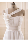 Anneprom Sweetheart Chiffon Wedding Dress With Handmade Flower APB0005