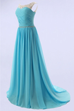 Anneprom Elegant A-Line Scoop Bridesmaid/Prom Dresses With Beading APB0007