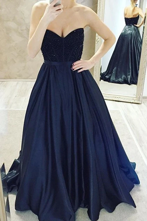 Anneprom Ball Gown Sweetheart Floor Length Prom Dresses Long Evening Gown APP0058