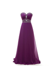 Anneprom A-Line Sweetheart Chiffon Long Prom Dresses Evening Dresses APB0013