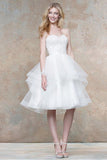 Anneprom A-Line Wedding Dress Boat Sleeveless Modern Hourglass APW0136