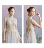 Anneprom Elegant A Line Tulle Short Homecoming Dresses With Gold Appliques APH0053