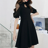 Anneprom A-line Short Prom Dress Black Short Dress Homecoming Dress APH0085