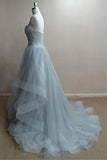 Anneprom Chic Tulle Sweetheart Neckline Floor-Length A-Line Prom Dress APP0254