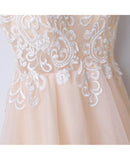 Anneprom V Neck Lace Tulle Long Prom/Evening Dress With Spaghetti Straps APP0322