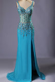 Anneprom Crystaled Sheer Bodice Sparkle Prom Dress APP0408