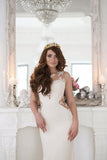 Anneprom Stunning Mermaid Sleeveless Lace Wedding Dress Zipper Button APW0047