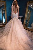 Anneprom Elegant Mermaid Sweetheart Watteau Train Wedding Dresses APW0058