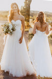 Anneprom Sweetheart Floor-Length Ivory Wedding Dress With Lace  APW0061