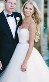 Anneprom Ivory Tulle Destination Sweetheart Spaghetti Strap Wedding Dress APW0066