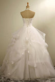 Anneprom Halter Neck Lace-Up Ball Gown Floor-Length Beaded Lace Wedding Dress APW0143