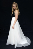 Anneprom Two Piece Black And White Strapless Sweetheart Chiffon Wedding Dresses APW0176