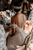 Anneprom Chiffon Beach V neck Wedding Dresses With Silt Rustic Wedding Dresses APW0269