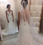 Anneprom Sheath Sleeveless Backless Ivory Lace Ristic Wedding Dresses APW0294