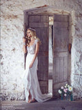 Anneprom Column Beach Lace Wedding Dresses Rustic Wedding Dresses APW0359