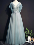 Anneprom Beautiful Tulle Long Party Gown, Tulle Formal Dress APP0349