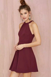 Anneprom 2022 Homecoming Dress Cheap Burgundy Short Prom Dress Party Dress APH0140