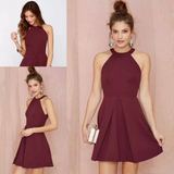 Anneprom 2022 Homecoming Dress Cheap Burgundy Short Prom Dress Party Dress APH0140