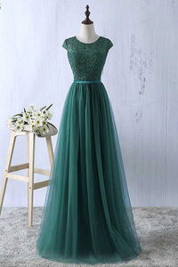 Anneprom Sexy Green Prom Dress,Tulle Prom Dresses ,Long Evening Dress,Green Formal Dress,Prom Dressses APP0600