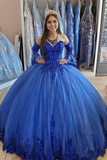 Anneprom Ball Gown Detachable Long Sleeves Quinceanera Dresses Wedding Dresses APP0679