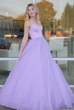 Sweetheart Ball Gown Prom Dresses Lilac Tulle Formal Dress APP0727